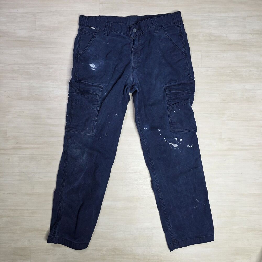 Carhartt Cargo FR Distressed Painters Cargo Pants Mens 34 x 29 Flame Resistant